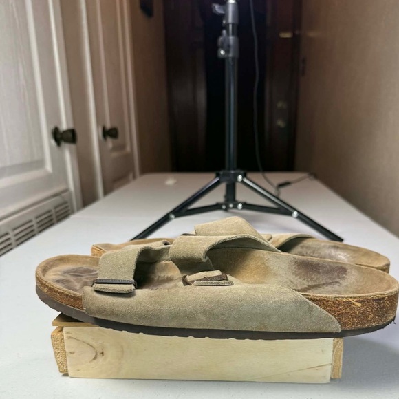 Birkenstock Arizona Soft Footbed Taupe Suede Men Regular Sandal Sz 48 / US 15 - Picture 13 of 14